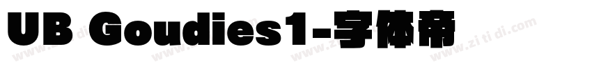 UB Goudies1字体转换